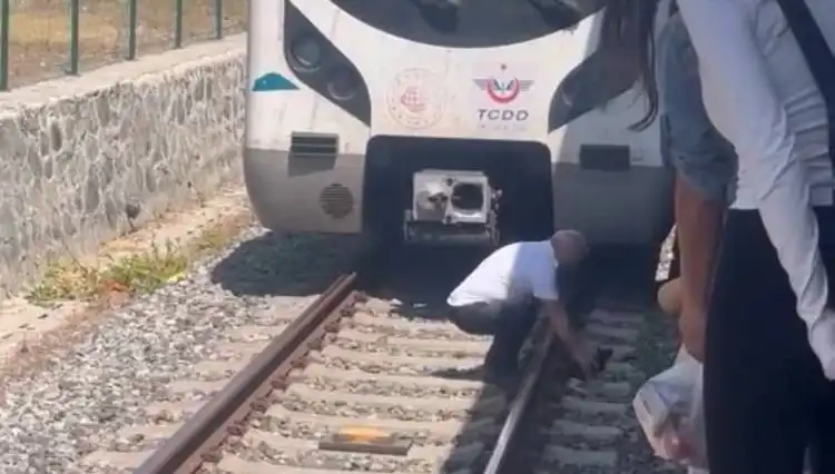 Marmaray Makinistinin Hayvan Sevgisi: Raylardaki Kediyi Kurtardı!