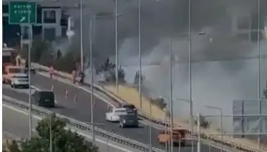 Anadolu Otoyolu'nda Sigara İzmaritleriyle Ortaya Çıkan Yangın Panik Yarattı