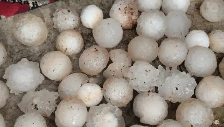 Şanlıurfa'da Kar Topu Gibi Dolu Yağışı Hayretler İçinde Bıraktı